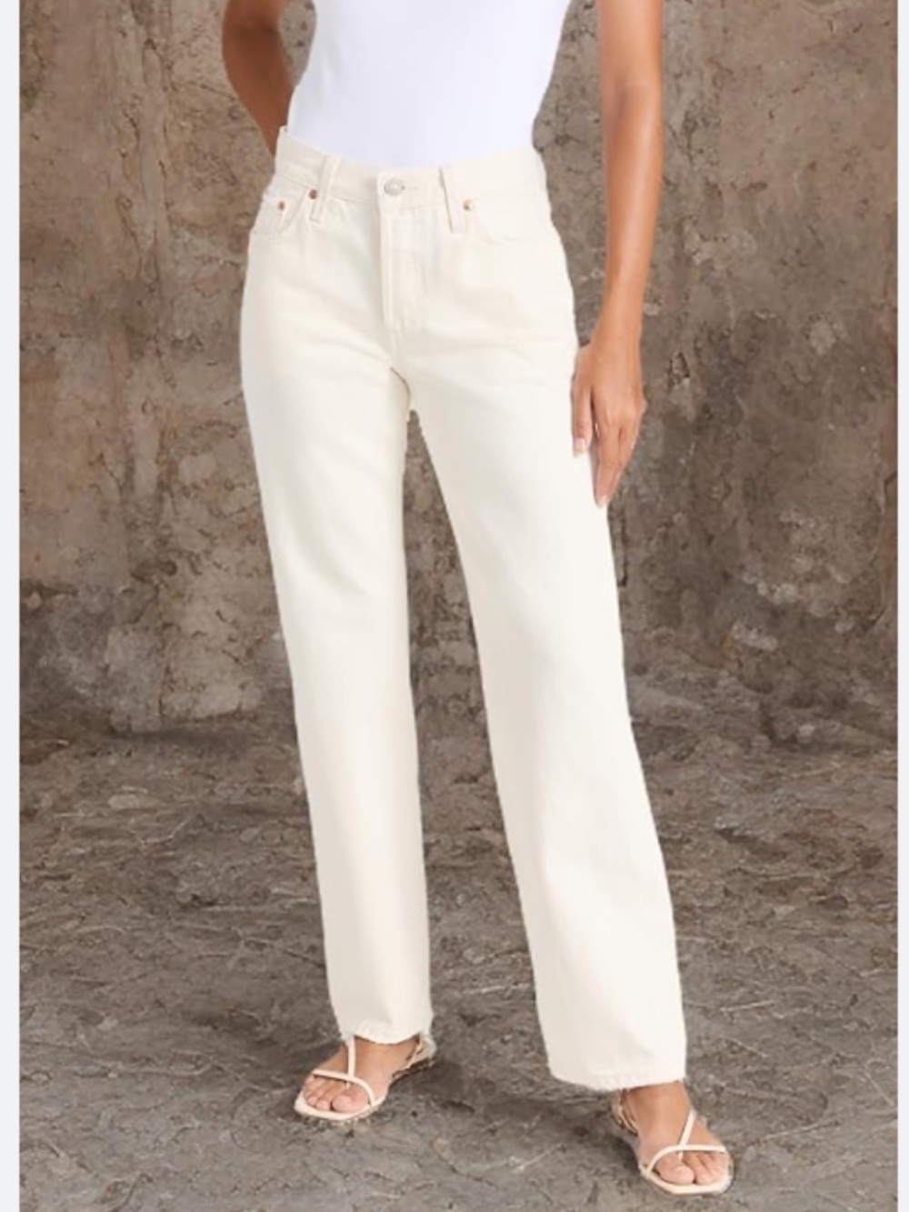 Levi’s 501 90’s white jeans straight leg